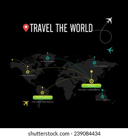 Travel infographics with data icons and elements
