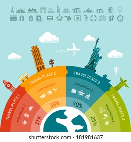 Travel infographics. Easy to replace design elements and infos