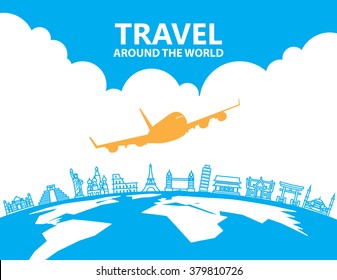 Travel infographics ,landmark and transport