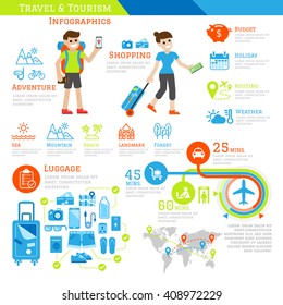 Travel infographic.summer template design and airport information.Vector illustration