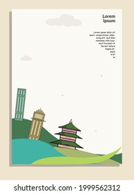 travel information template. brochure, poster, flyer, book cover, and magazine
