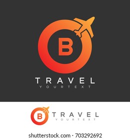 travel initial Letter B Logo design