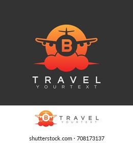 travel initial Letter B Logo design