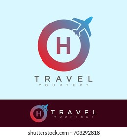 travel initial Letter H Logo design