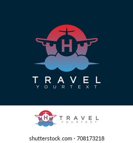 travel initial Letter H Logo design