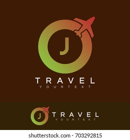 travel initial Letter J Logo design