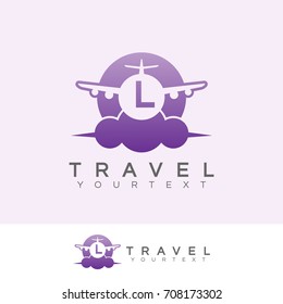 travel initial Letter L Logo design