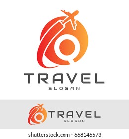 travel initial Letter Q Logo design