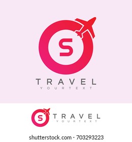 travel initial Letter S Logo design
