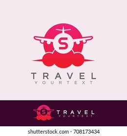 travel initial Letter S Logo design