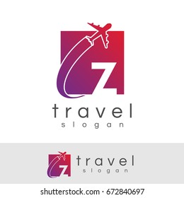 travel initial Letter Z Logo design