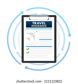 Travel insurance in flat style. Isometric vector illustration. Health insurance concept.