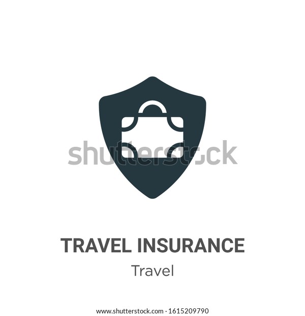 Travel insurance glyph icon\
vector on white background. Flat vector travel insurance icon\
symbol sign from modern travel collection for mobile concept and\
web apps design.