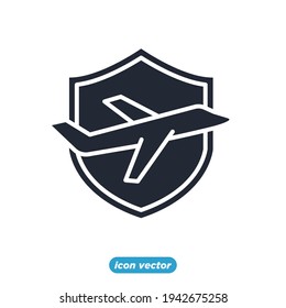 travel insurance icon. transportation insurance symbol template for graphic and web design collection logo vector illustration