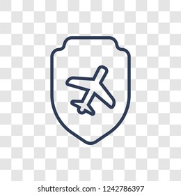 Travel insurance icon. Trendy linear Travel insurance logo concept on transparent background from Insurance collection