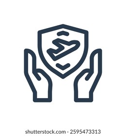 Travel Insurance for Study Abroad Vector Icon