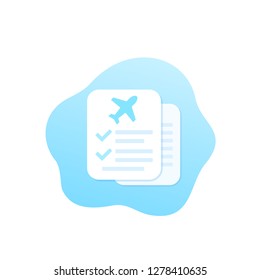 Travel insurance vector icon