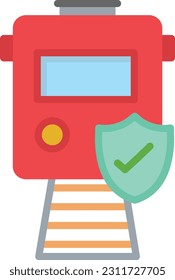 Estilo plano del icono del vector de seguro de viaje