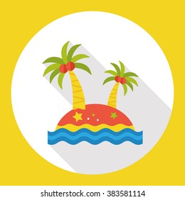 travel island flat icon