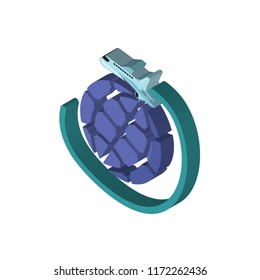 Travel isometric left top view 3D icon