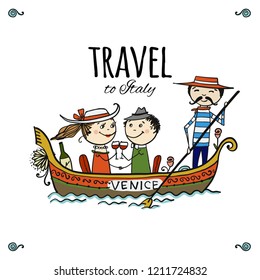 Travel to Italy. Greeting card for your design