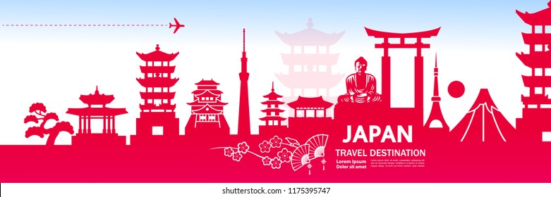 Travel To Japan Vector illustration.