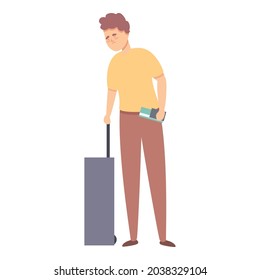 Travel jet lag icon cartoon vector. Flight time. Trip sleep