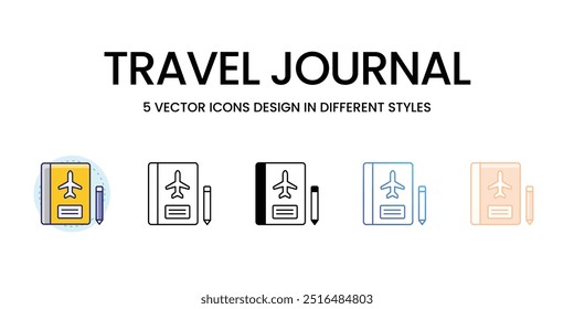 Travel Journal vector icon ready to use vector illustration