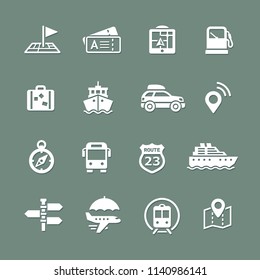 Travel journey icons