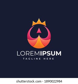 Travel king logo vector template
