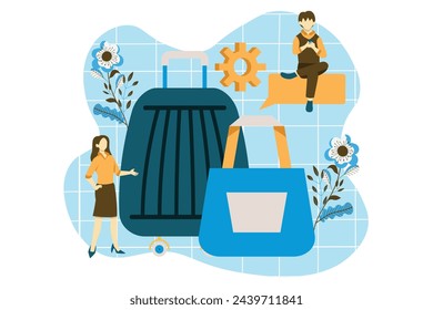 Travel Kit Flat Design Illustration