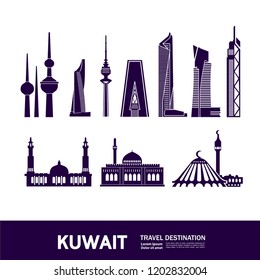 Travel to Kuwait vector.