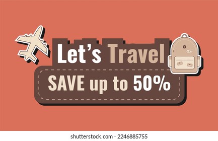 Travel Label Collection Template for Social Media or Print Media. Suitable to use on any event.