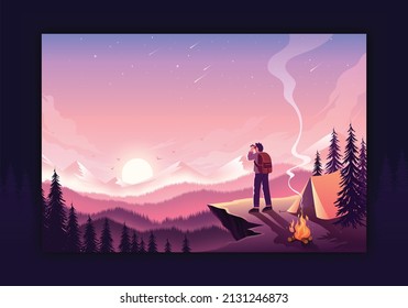travel landing background vector design