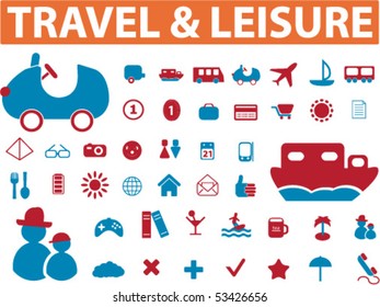 travel & leisure signs. vector