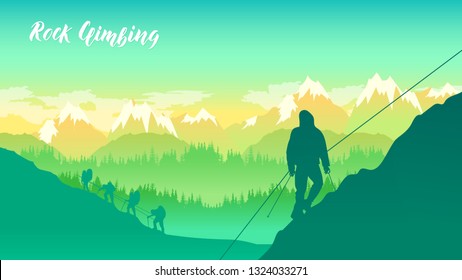 Travel Lifestyle wanderlust adventure concept summer vacations outdoor alone into the wild. People helping each other hike up a mountain at sunrise
