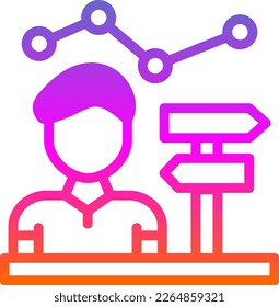 Travel Line Gradient Vector Icon Design