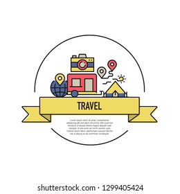 TRAVEL LINE ICON SET