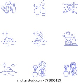 Travel- Line Icon Set