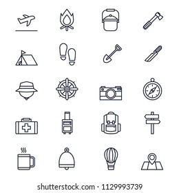 Travel line icons set, vector illustration.