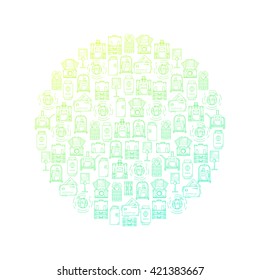 Travel line icons. Vector illustration.
