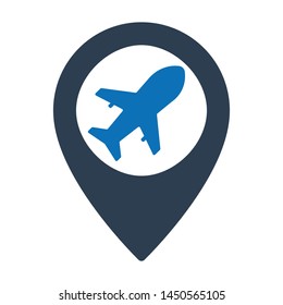 Travel location flat vector icon