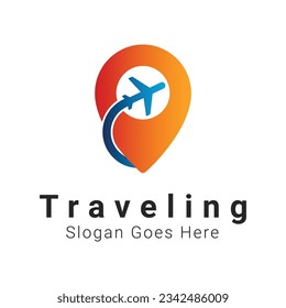 Travel Location Logo Design Traveling Plane Logo Type Travel Agency