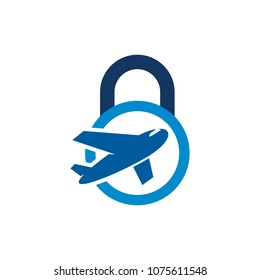 Travel Lock Logo Icon Design