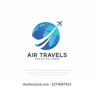 Travel logo or airplane logo