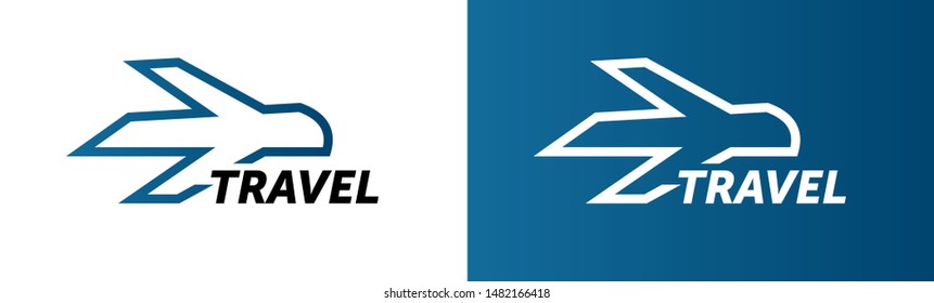 Travel Logo. Airplane design, airplane tickets, travel agencies. VECTOR