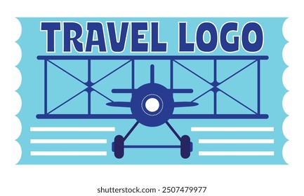 travel logo, airplane ticket, tourism, travel, vacation, flight