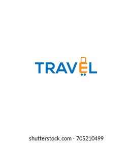 Travel logo with bag
