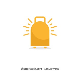 Icono del vector de maleta del logotipo de viaje 