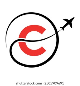 Travel Logo combine with letter C vector template